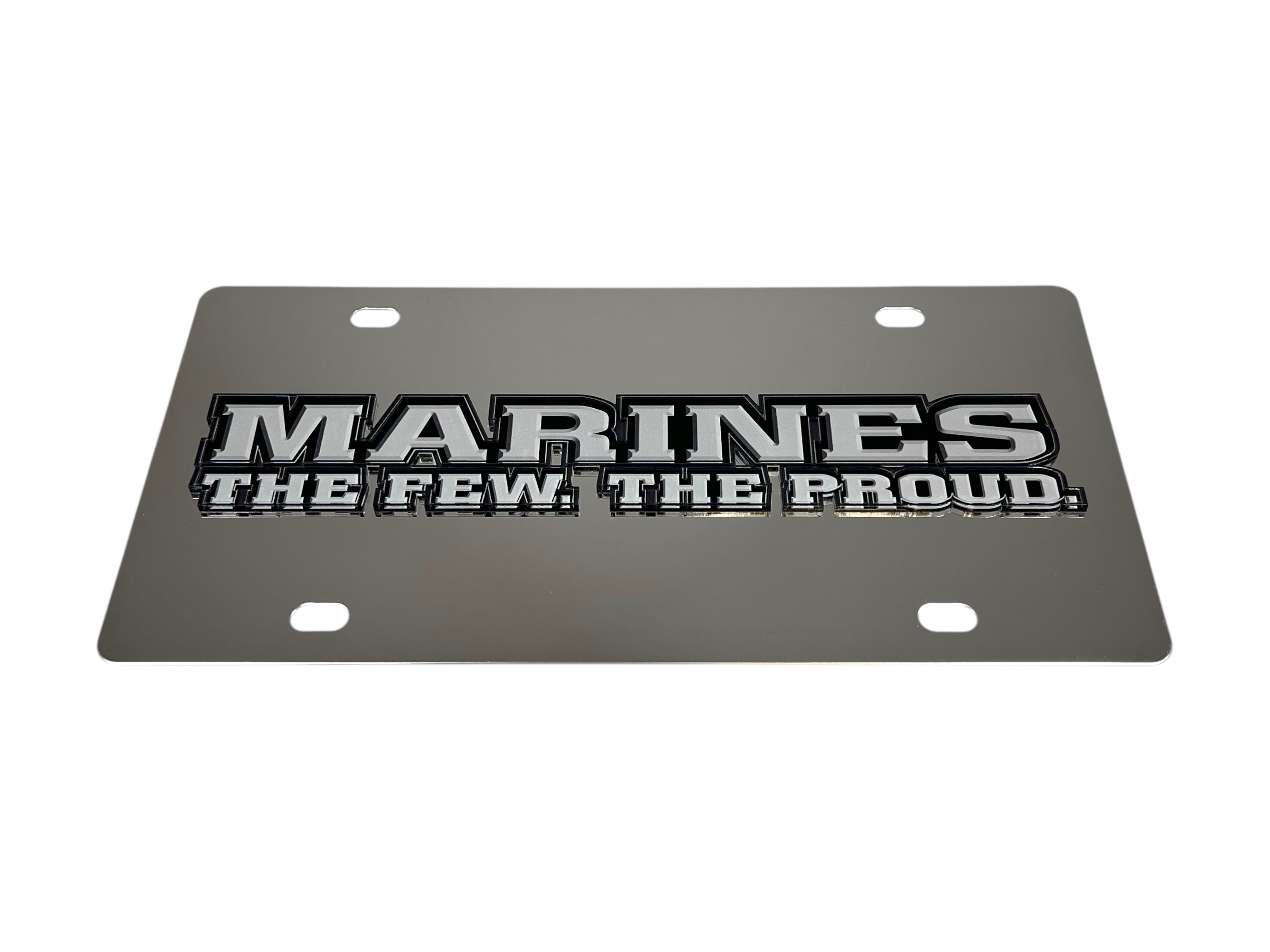USMC Marines The Few The Proud Stainless Steel License Plate