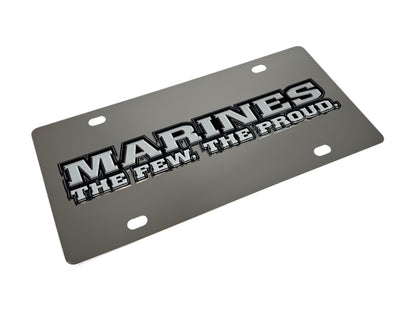 USMC Marines The Few The Proud Stainless Steel License Plate