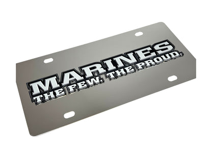USMC Marines The Few The Proud Stainless Steel License Plate