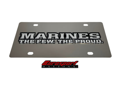 USMC Marines The Few The Proud Stainless Steel License Plate