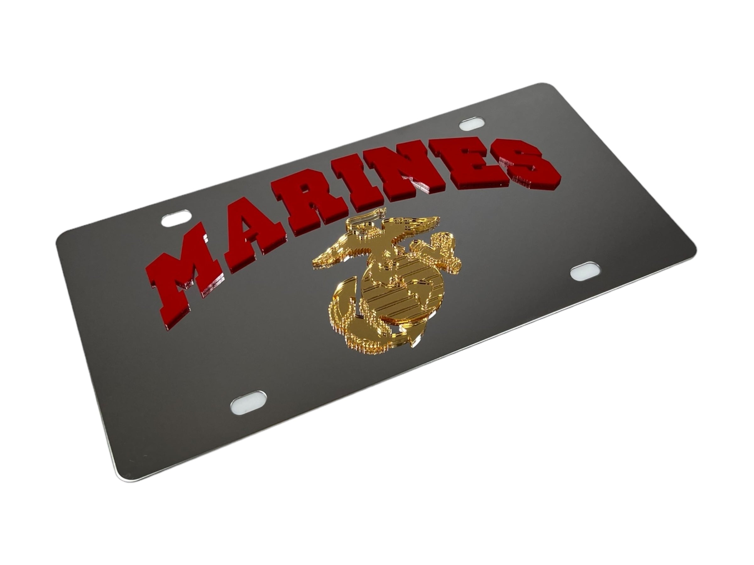 USMC "Marines" Stainless Steel License Plate