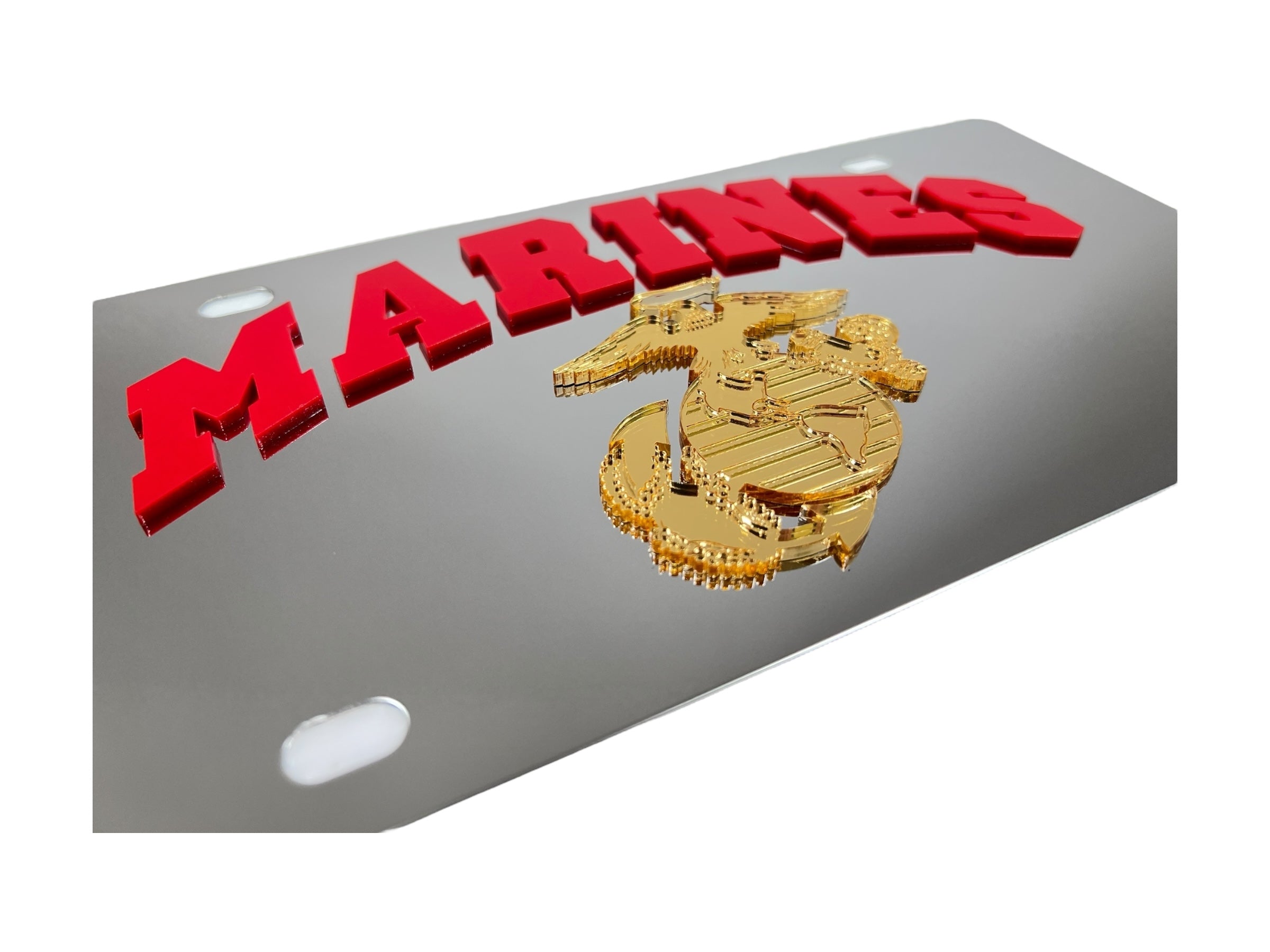 USMC "Marines" Stainless Steel License Plate