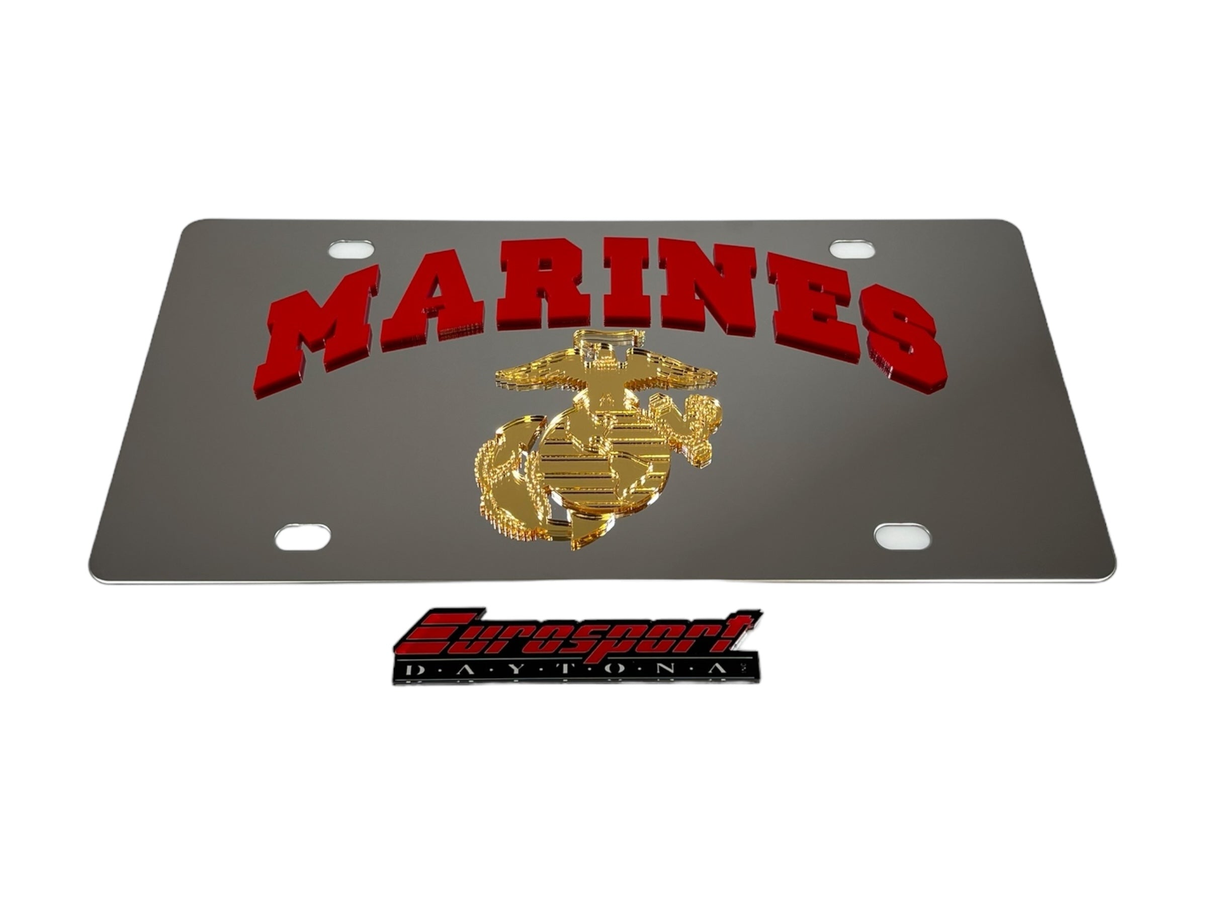 USMC "Marines" Stainless Steel License Plate