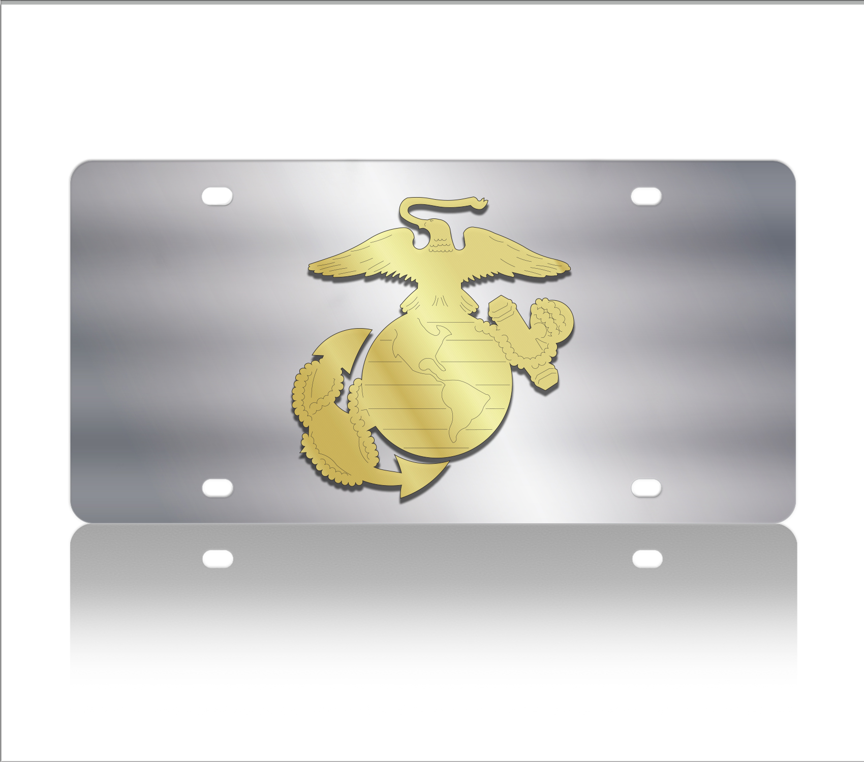 US Marines Stainless Steel License Plate