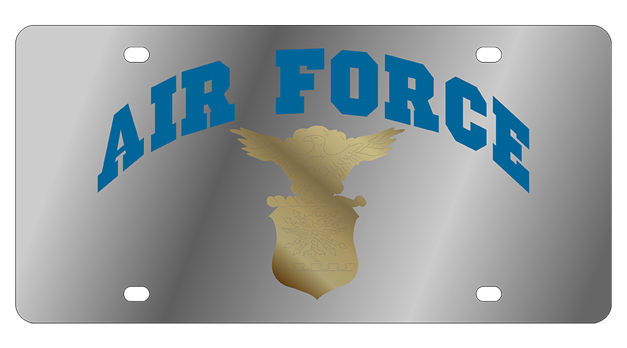 Air Force Stainless Steel License Plate