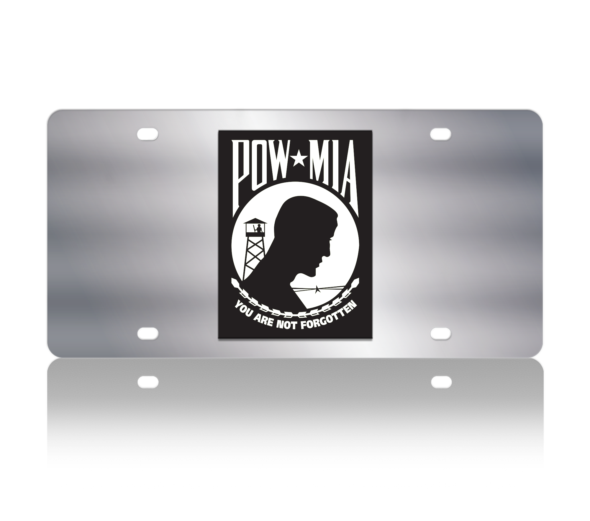 POW - MIA Stainless Steel License Plate