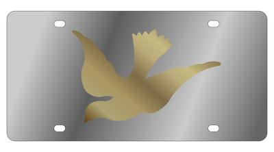 Dove Stainless Steel License Plate