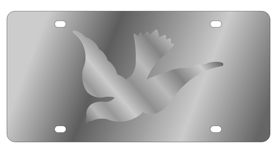 Dove Stainless Steel License Plate
