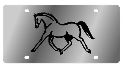 Equestrian Horse Stainless Steel License Plate