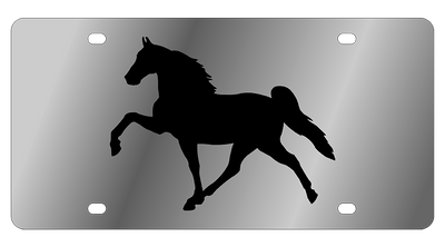 Equestrian Horse Stainless Steel License Plate