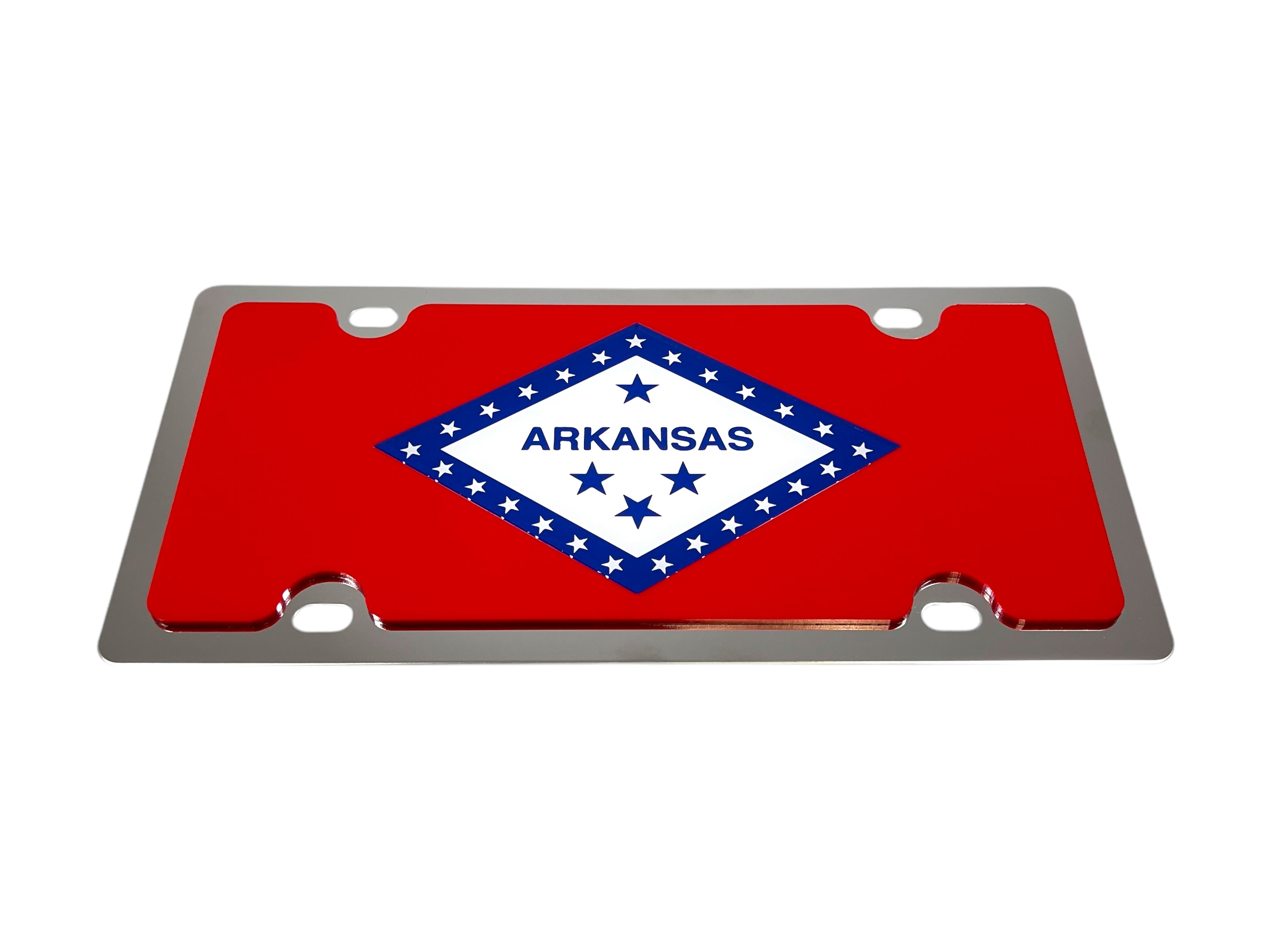 a license plate with the state of arkansas on it