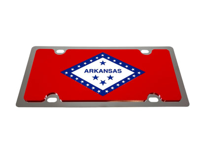 a license plate with the state of arkansas on it