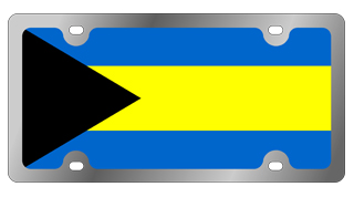 Bahamas Flag Stainless Steel License Plate