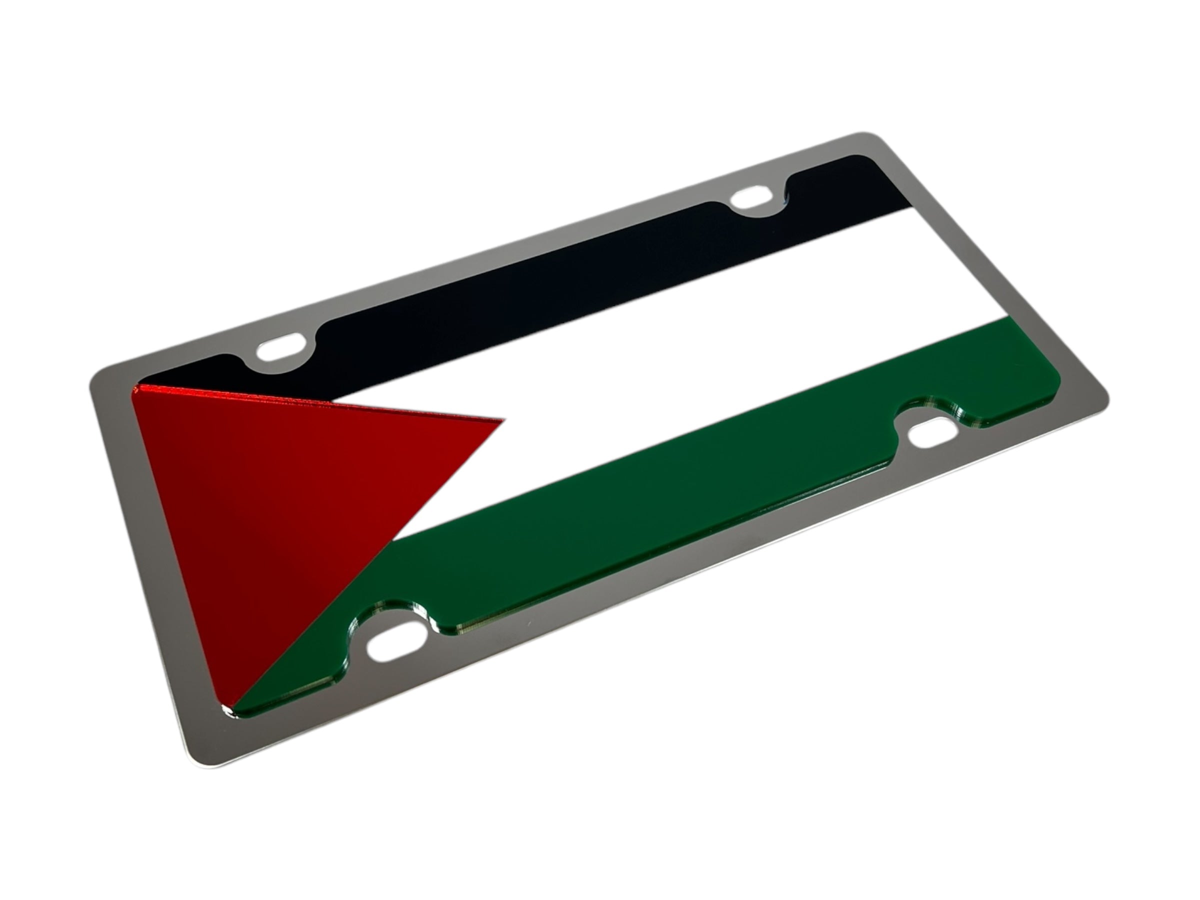 a metal license plate with a flag of italy