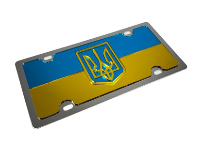 Ukraine Stainless Steel License Plate