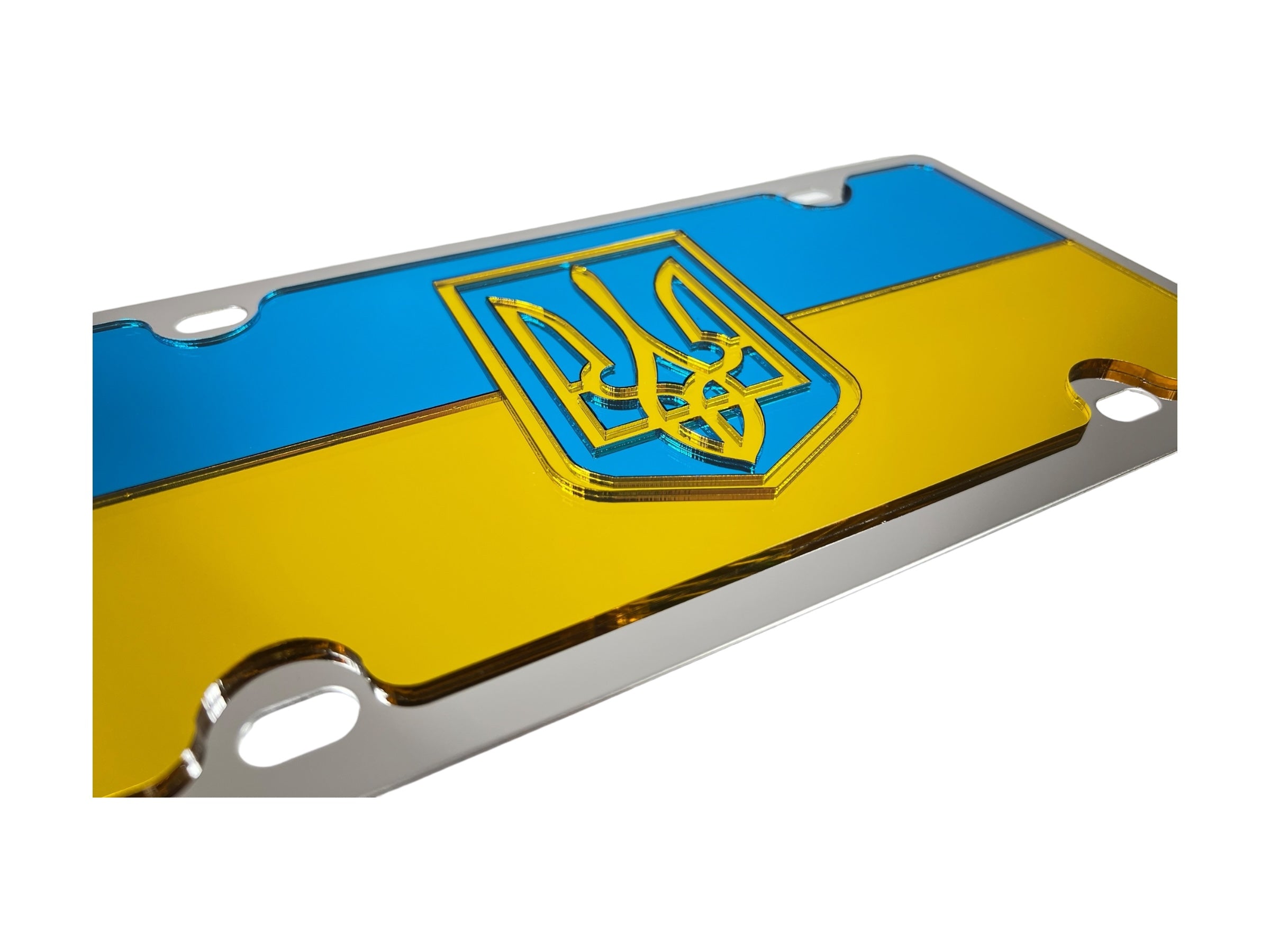 Ukraine Stainless Steel License Plate