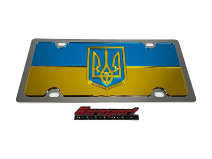 Ukraine Stainless Steel License Plate