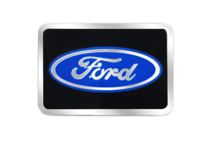 a ford emblem on a black background