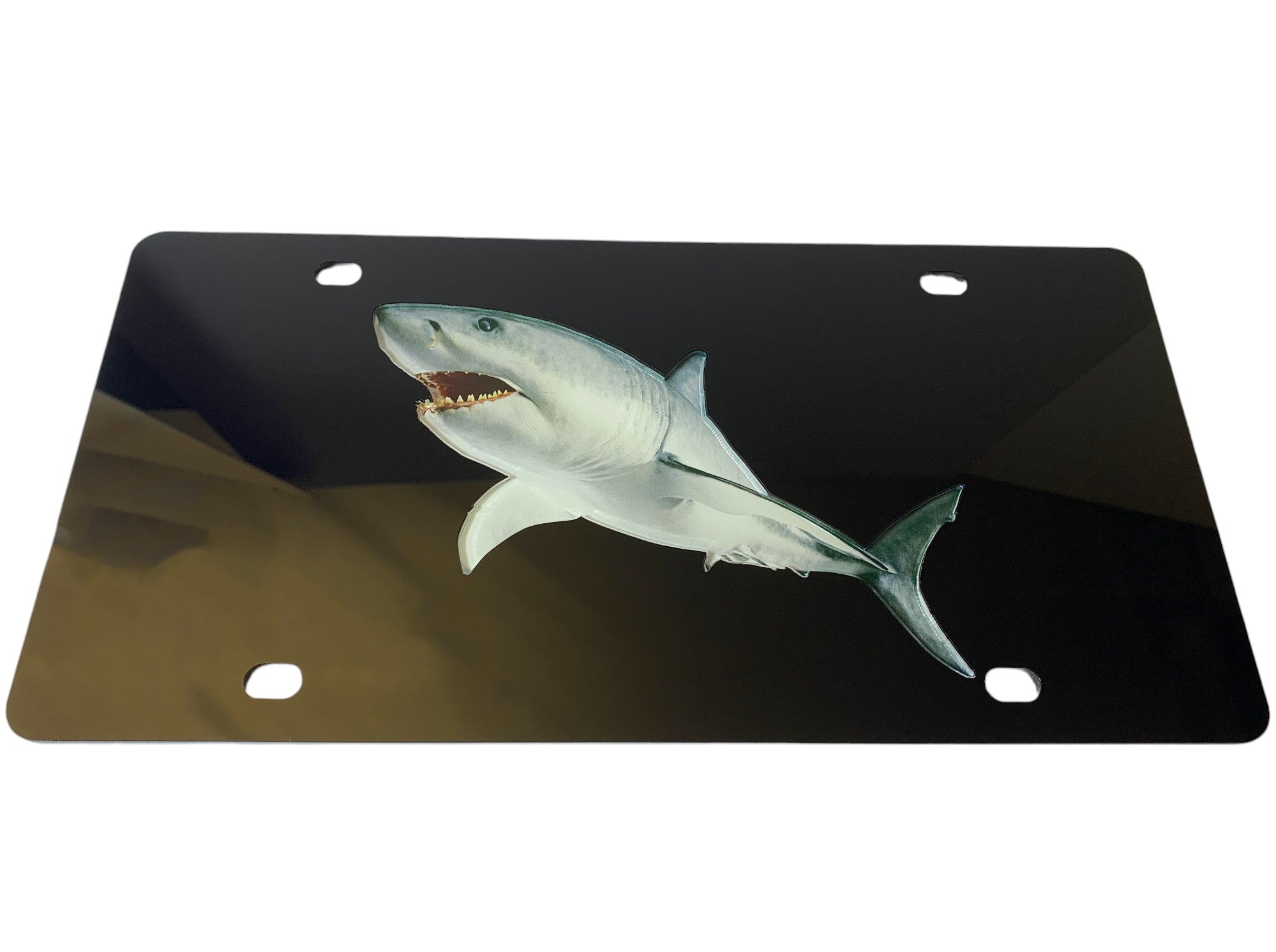 Great White Acrylic License Plate