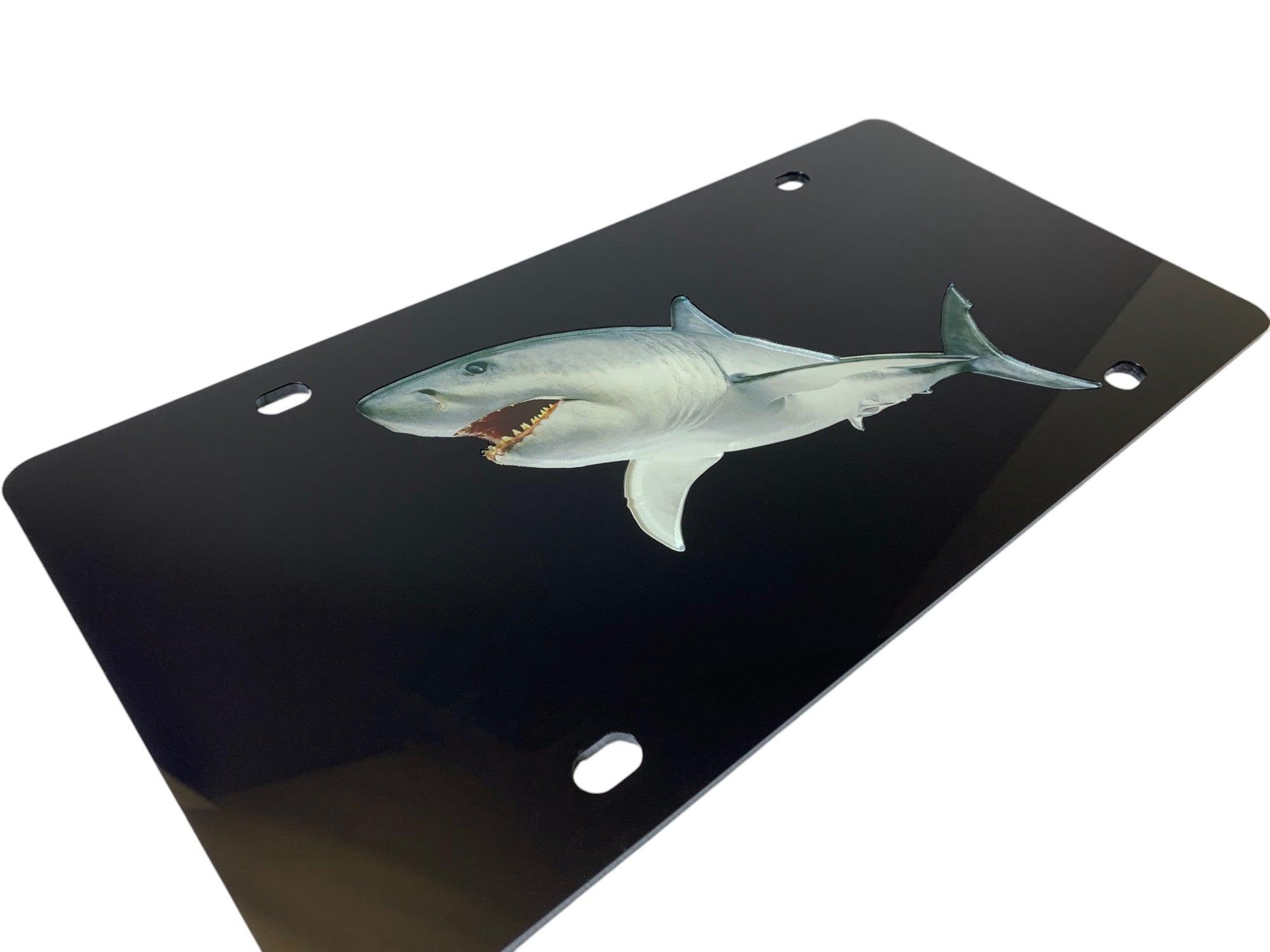 Great White Acrylic License Plate