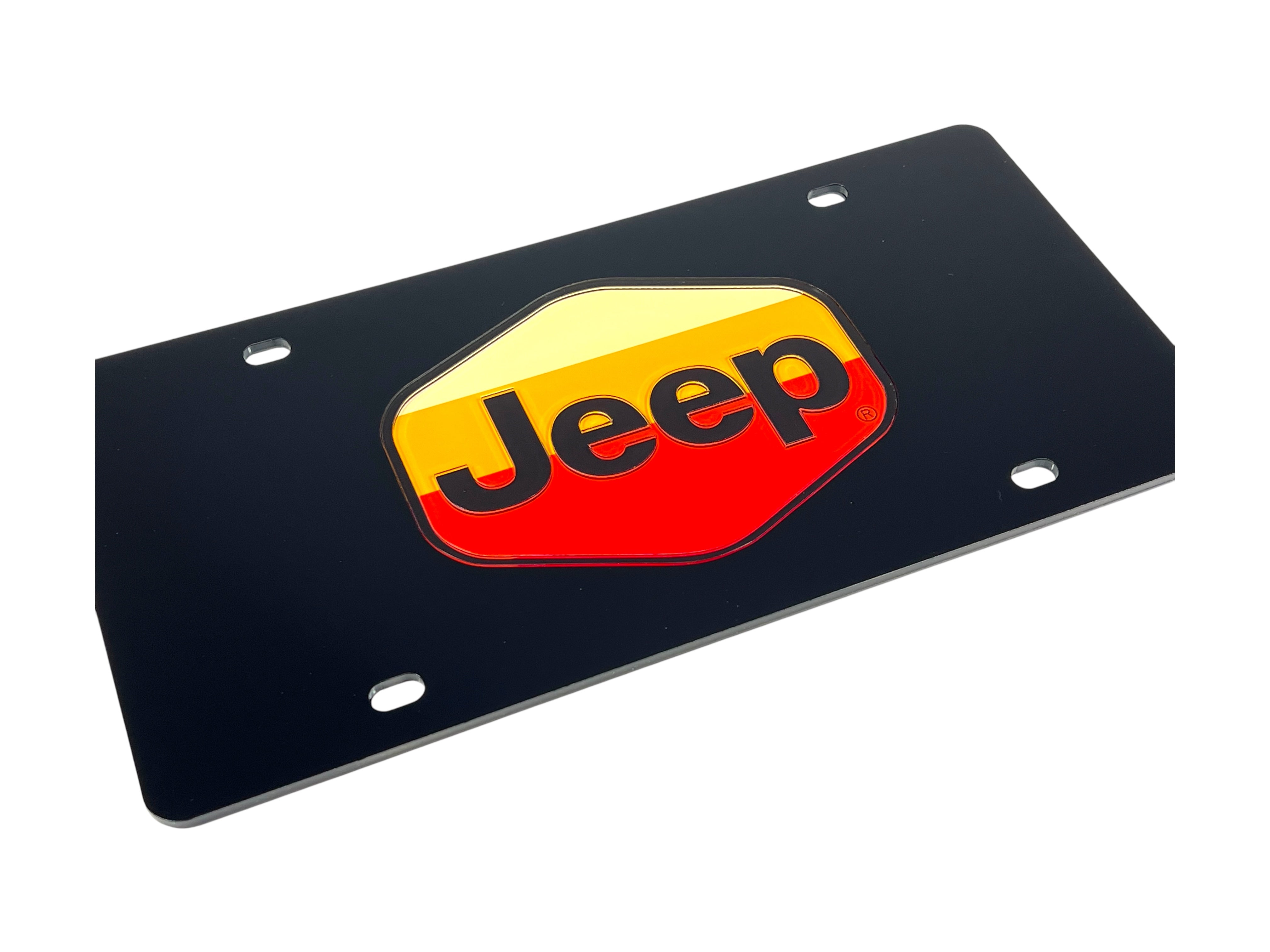 Retro Jeep Logo Acrylic License Plate