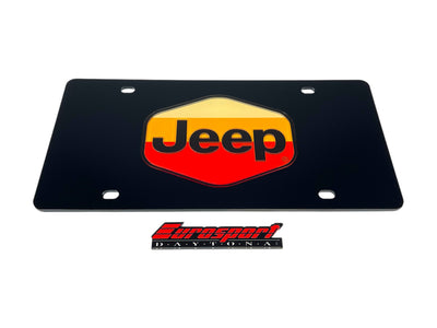 Retro Jeep Logo Acrylic License Plate