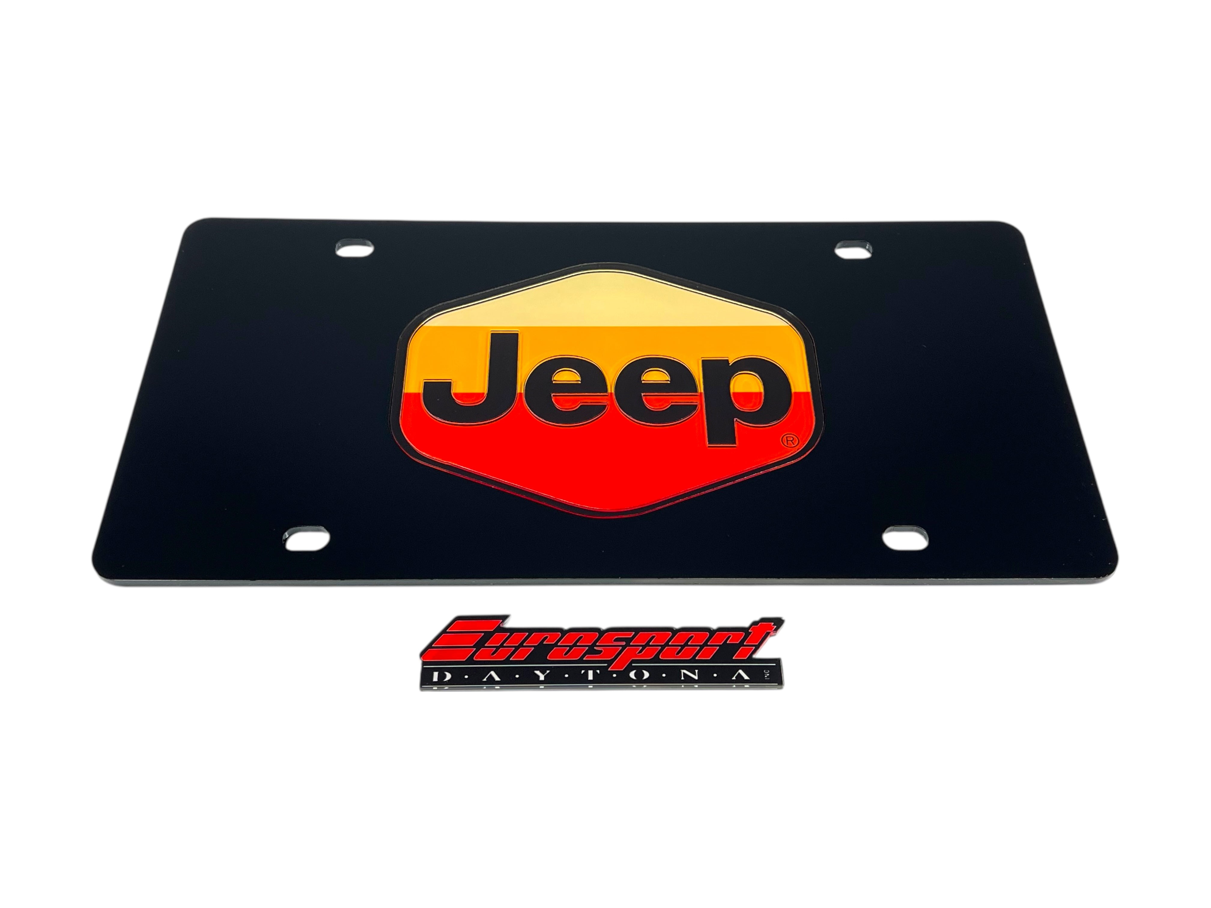 Retro Jeep Logo Acrylic License Plate