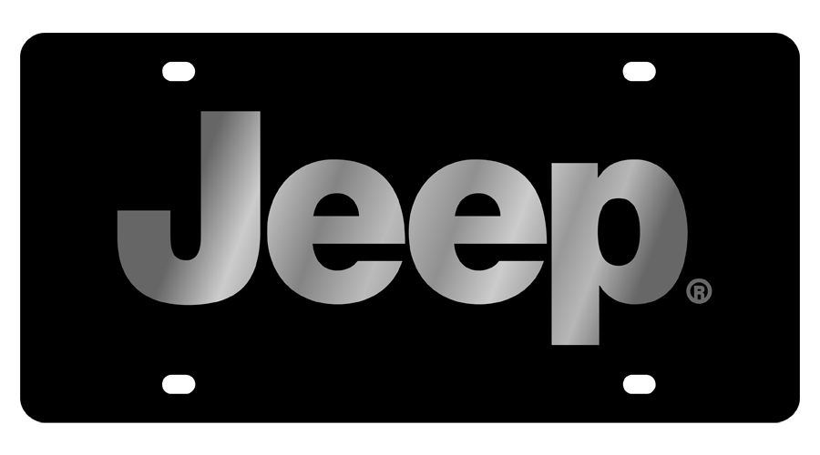 a jeep logo on a black background