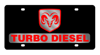 Dodge Turbo Diesel Acrylic License Plate