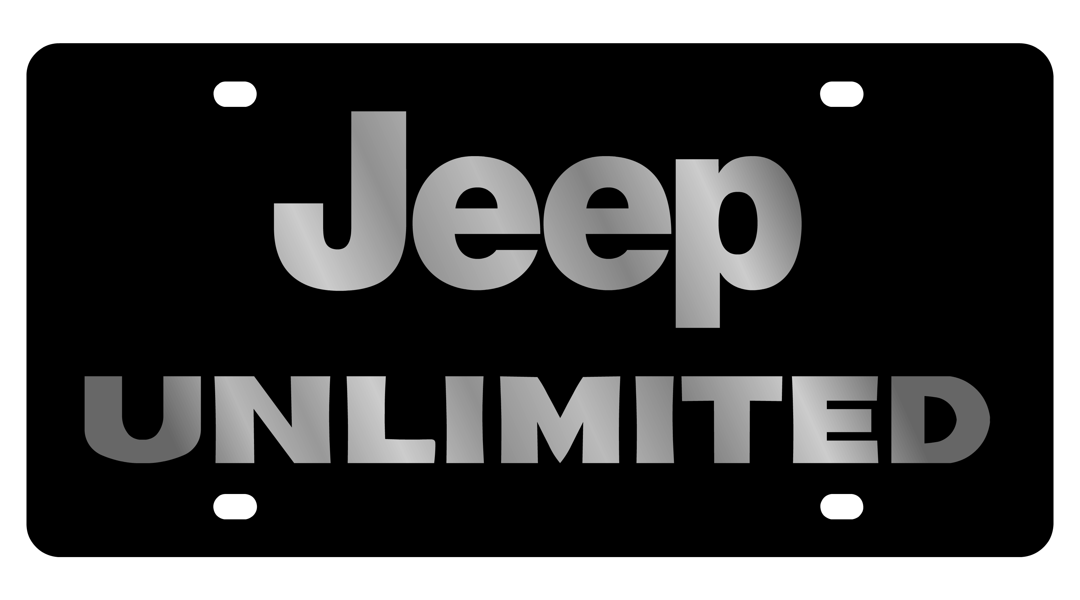 Jeep Wrangler Unlimited Acrylic License Plate