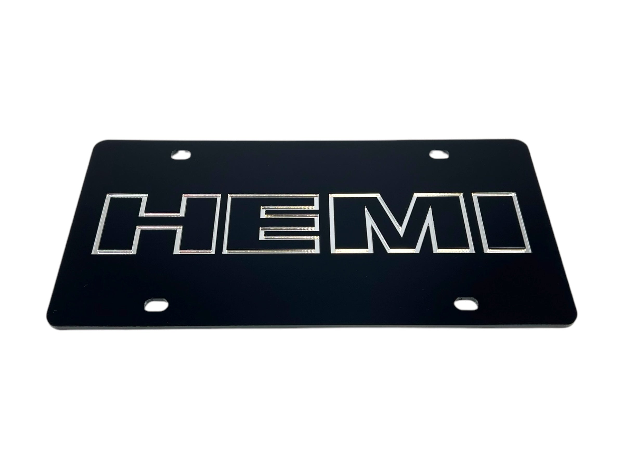 a black license plate with the word hemd on it