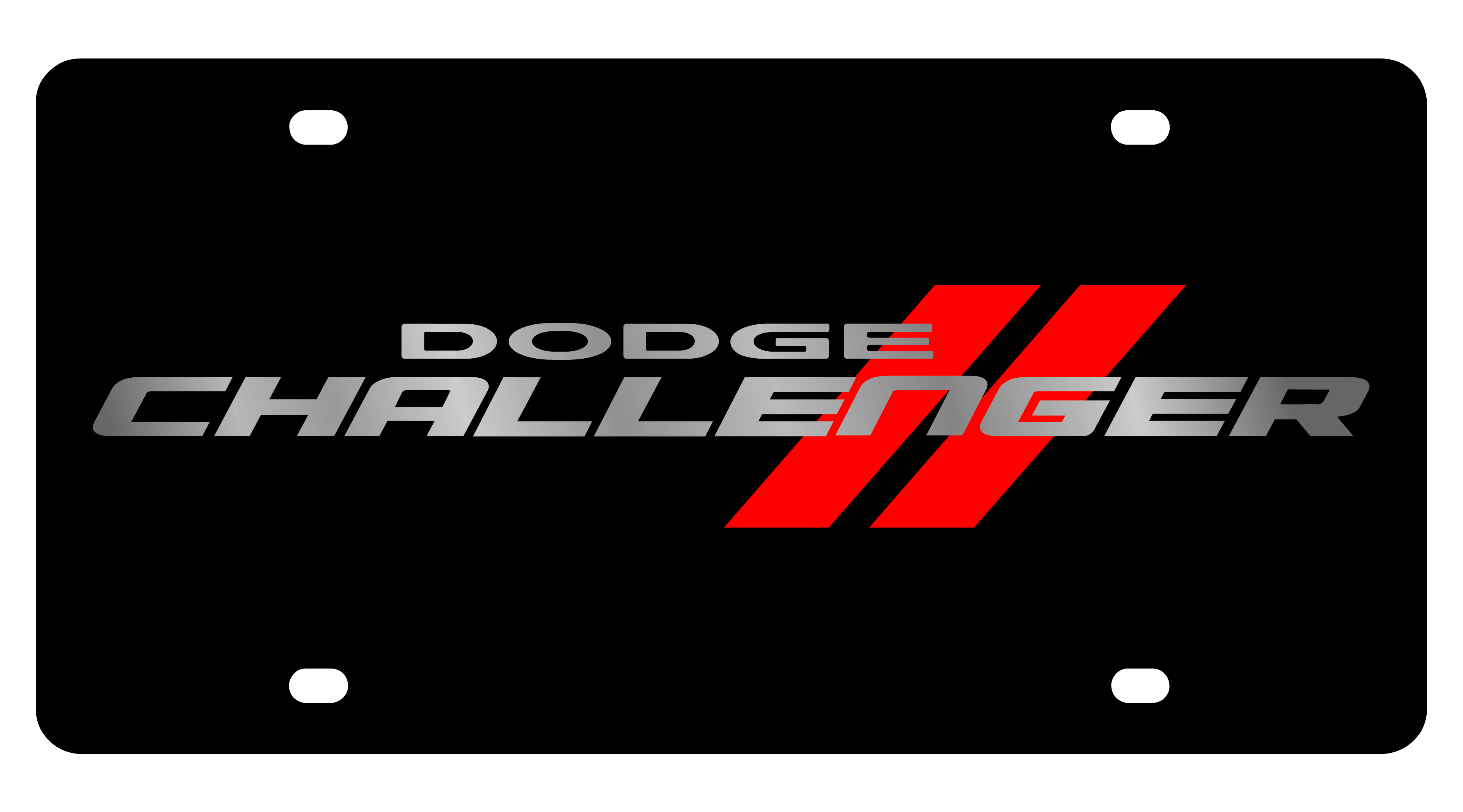 dodge challenger logo on a black background