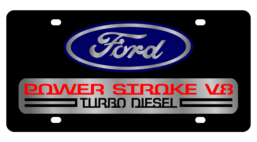 Ford Power Stroke V8 Turbo Diesel Acrylic License Plate