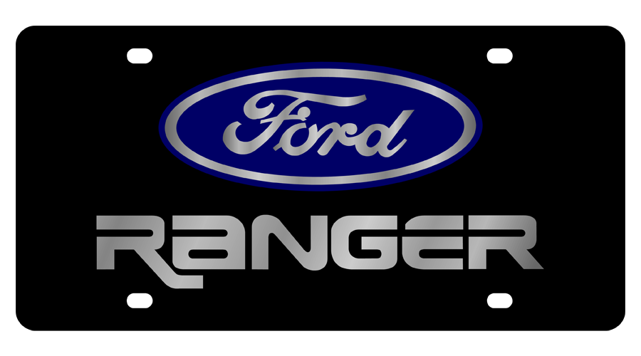 a ford logo on a black background