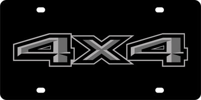 Ford 4X4 Blacked Out Acrylic License Plate