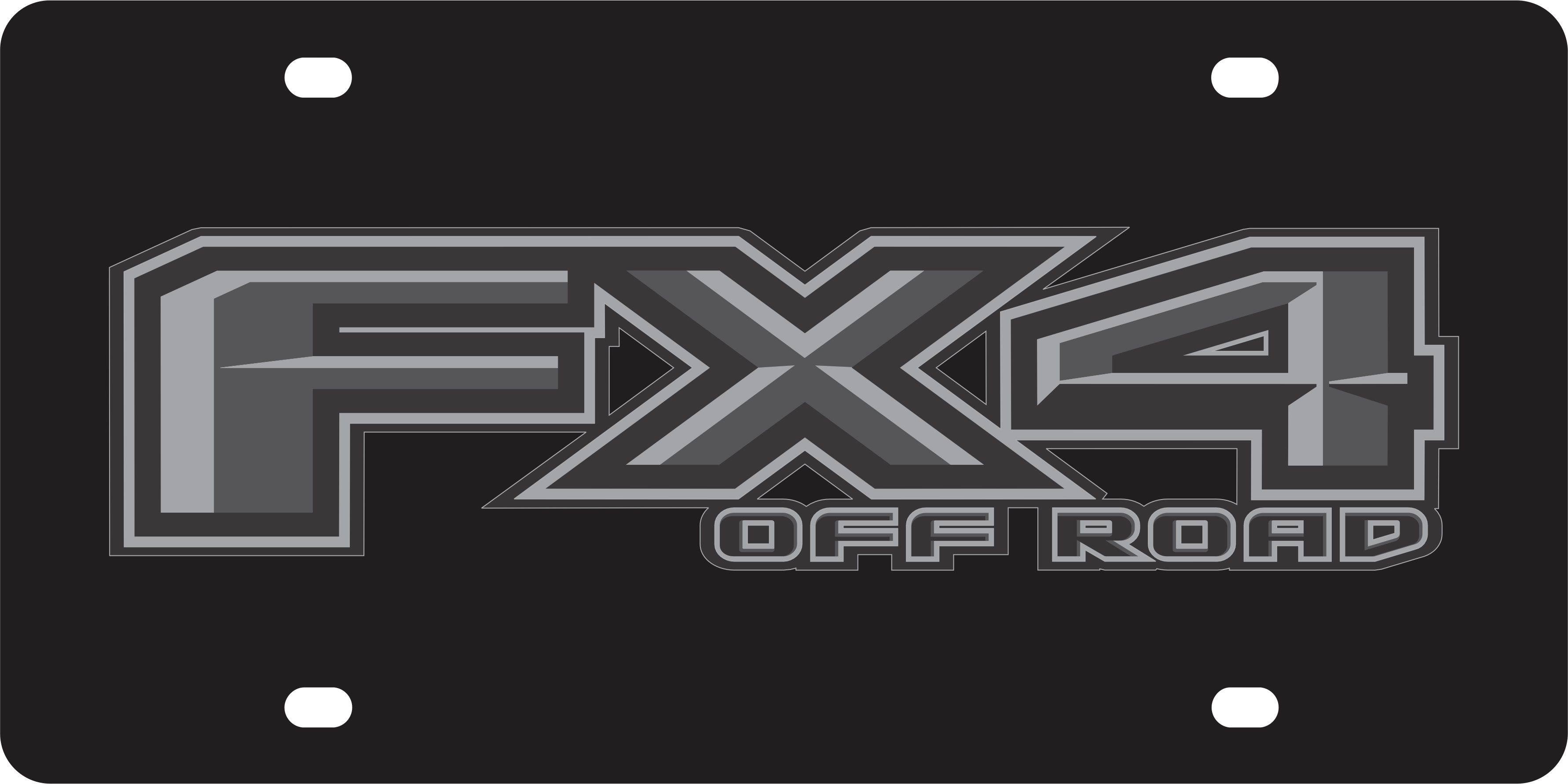 Ford FX4 Monochromatic Acrylic License Plate