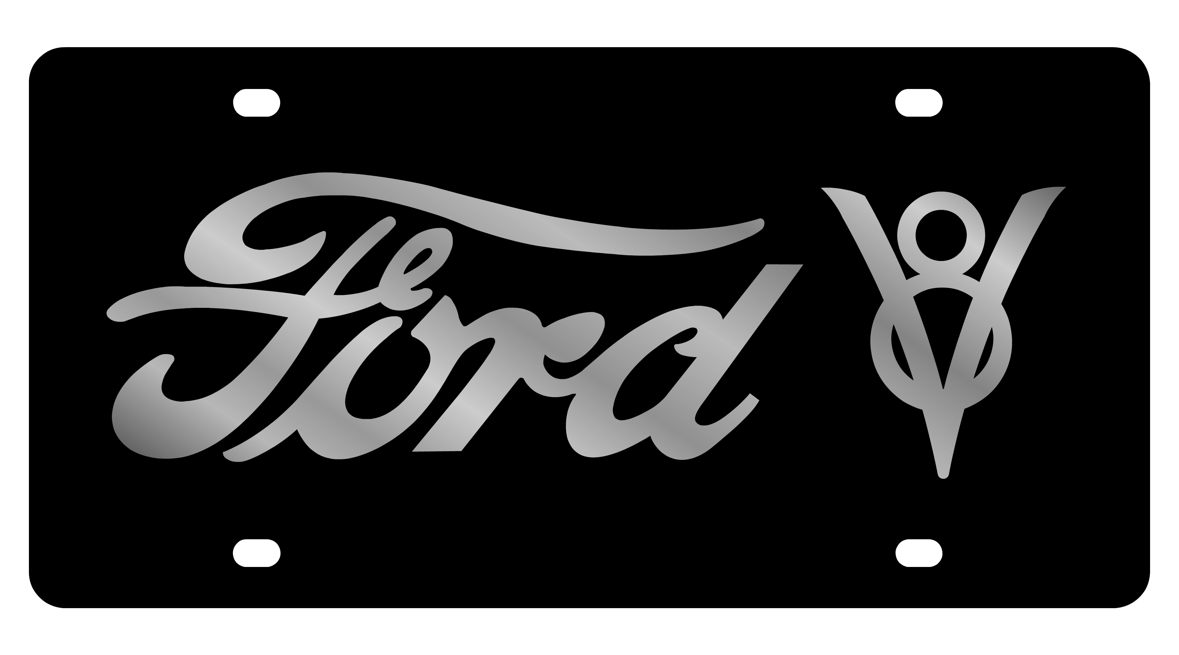 Ford V8 Acrylic License Plate