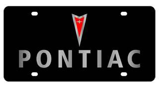 Pontiac Acrylic License Plate