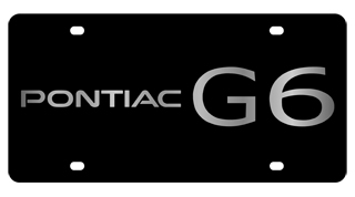 Pontiac G6 Acrylic License Plate