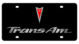 Pontiac Trans-Am Acrylic License Plate