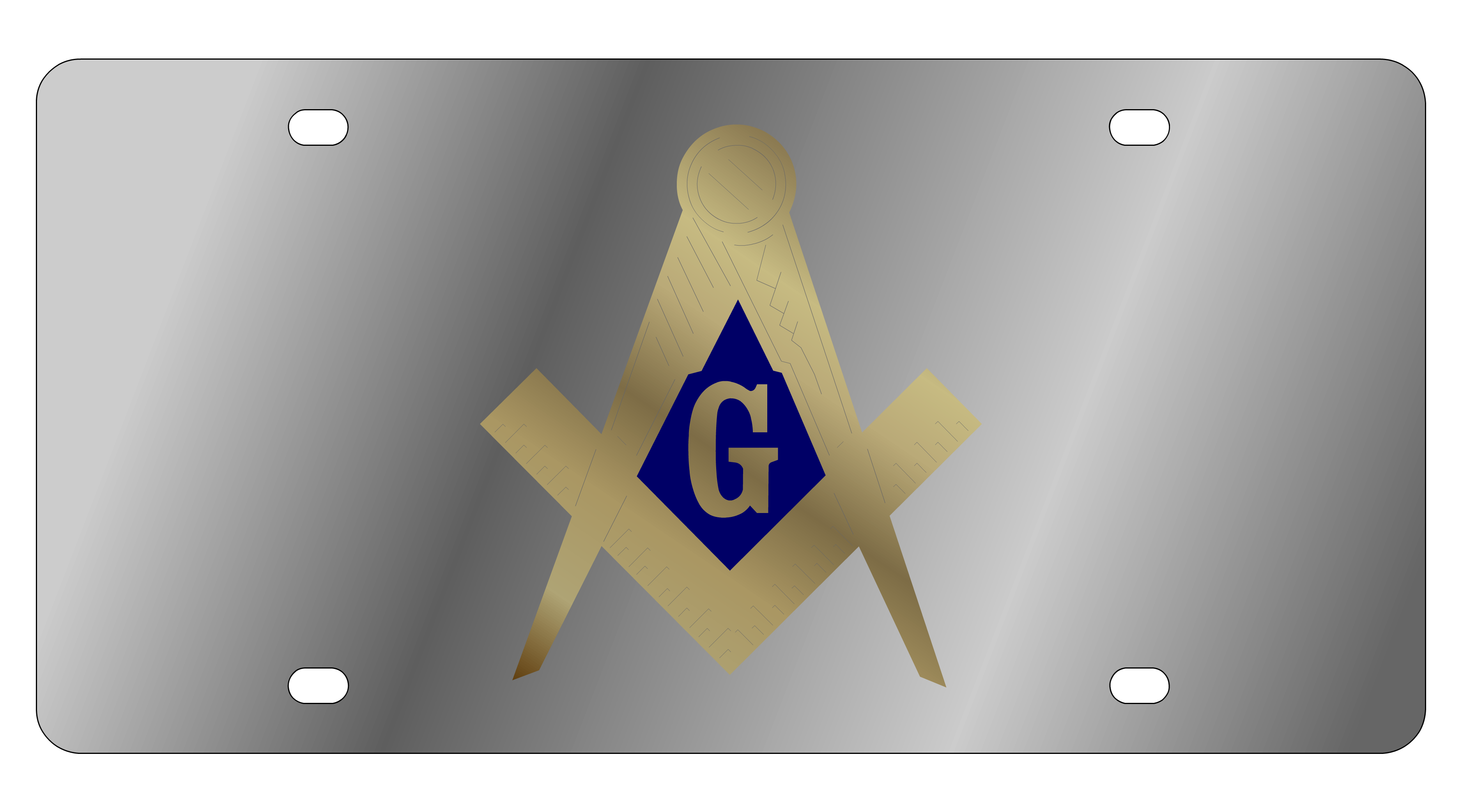 Masonic Acrylic License Plate