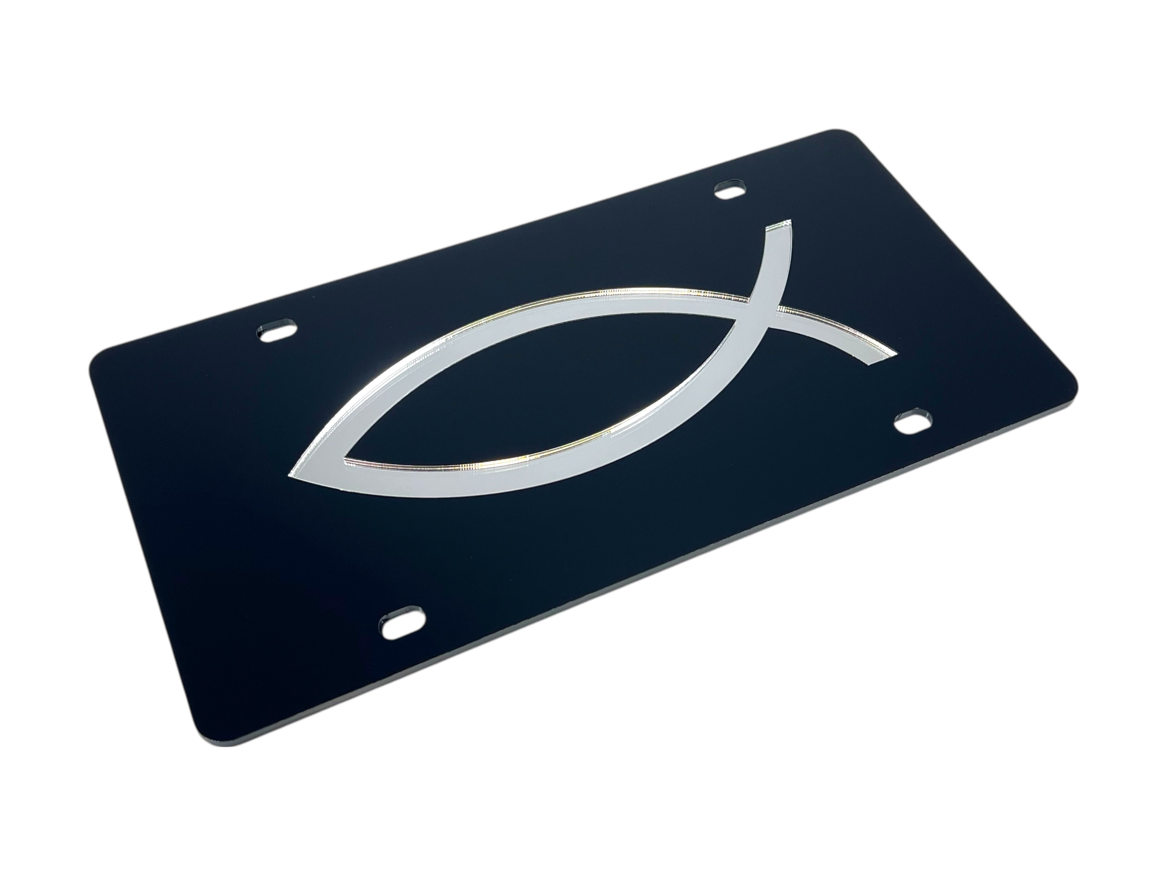 Christian Fish Acrylic License Plate