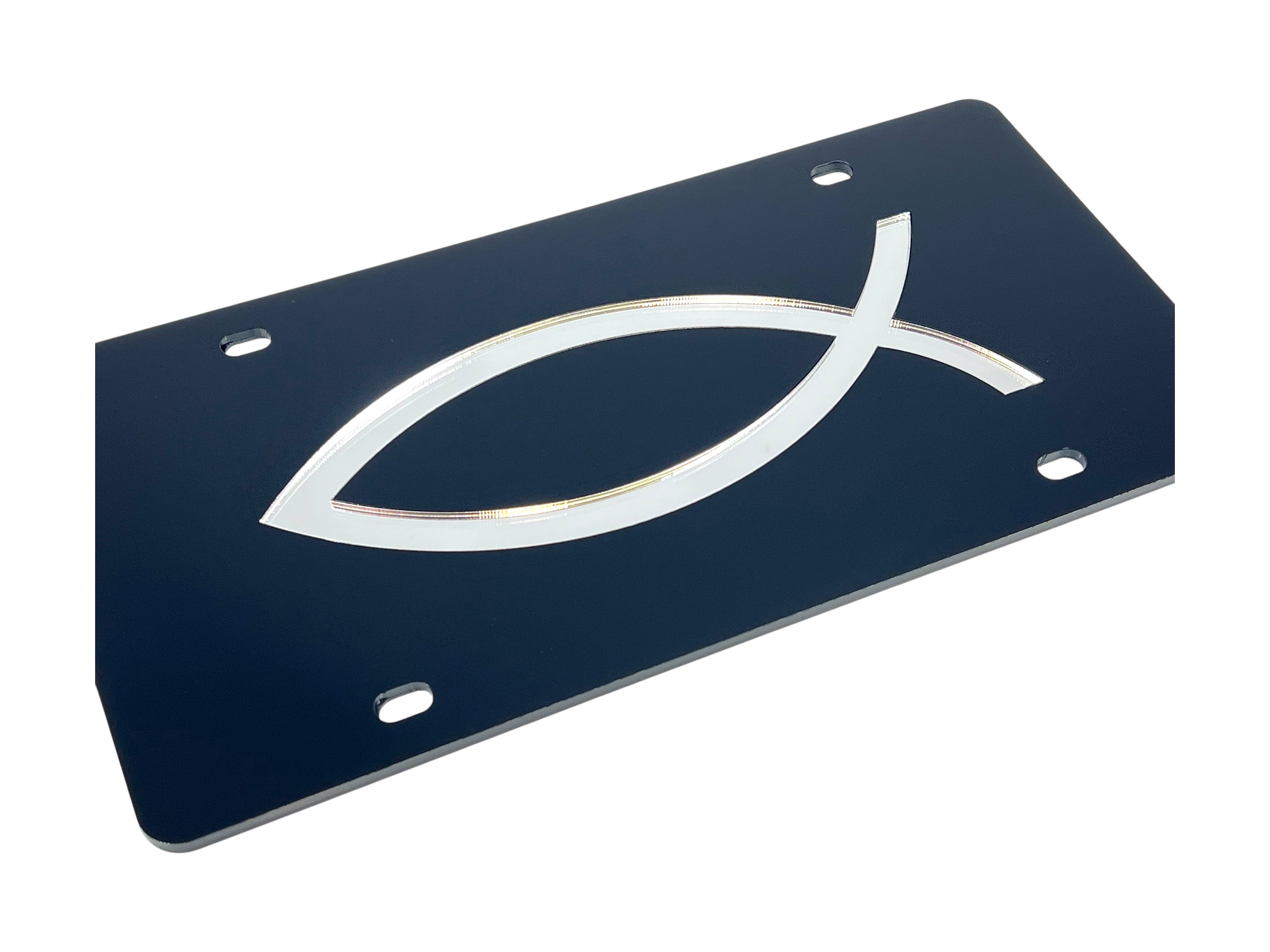 Christian Fish Acrylic License Plate