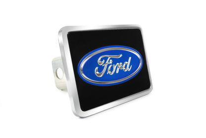 a ford emblem is shown on a black and silver ring