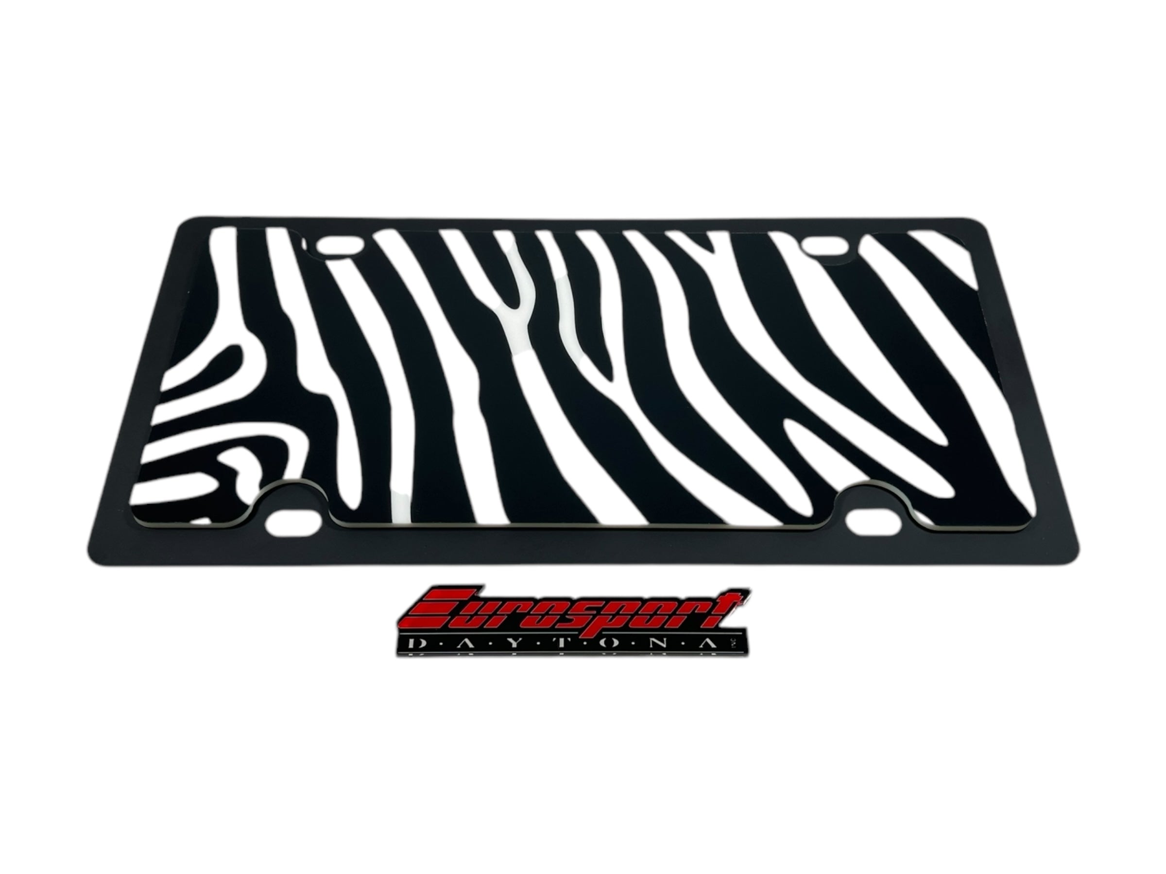 Zebra Print Carbon steel License Plate