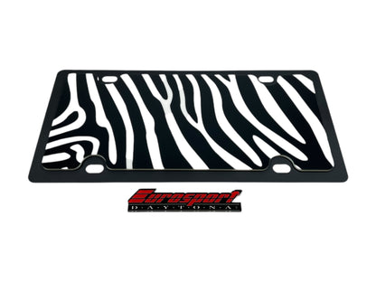 Zebra Print Carbon steel License Plate