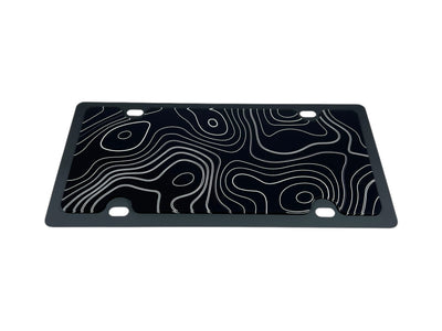 Topographic Map Carbon Steel License Plate