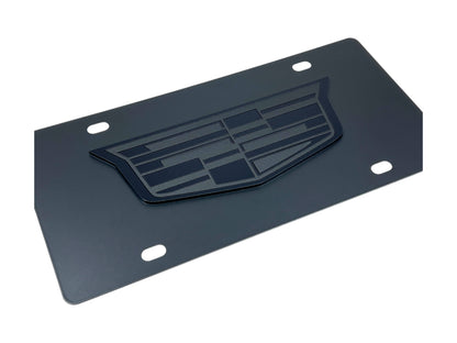 Cadillac Black Out Carbon Steel License Plate