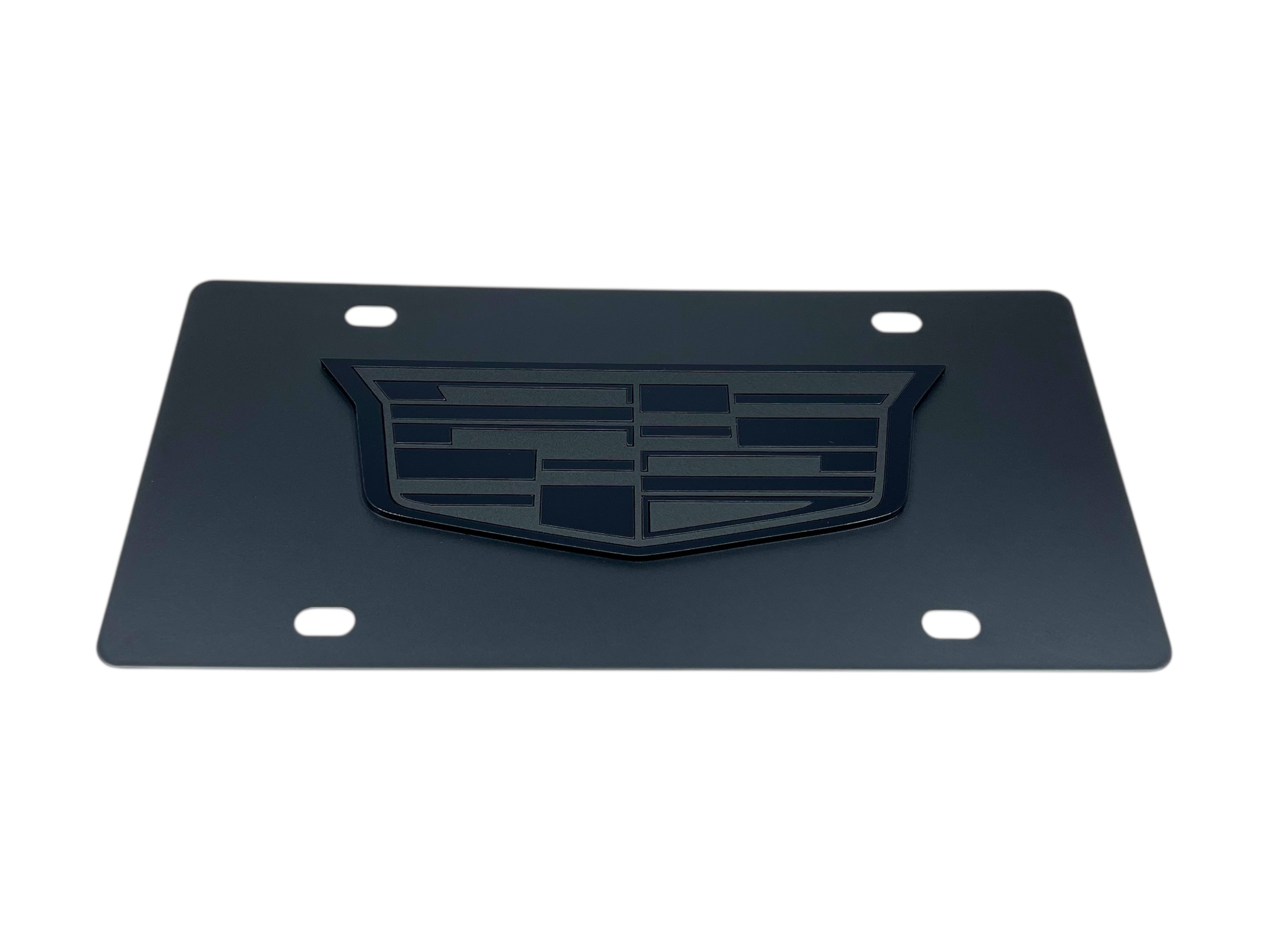 Cadillac Black Out Carbon Steel License Plate