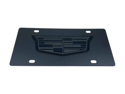 Cadillac Black Out Carbon Steel License Plate